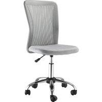 VINSETTO Armless Office Chair Ergonomic Height Adjustable Mesh Back Wheel in Grey