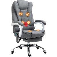 VINSETTO Ergonomic Heated 6 Points Vibration Massage Office Chair in Grey