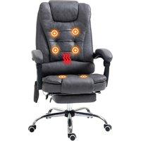 VINSETTO Ergonomic Heated 6 Points Vibration Massage Office Chair in Dark Grey