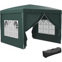 OUTSUNNY 3mx3m Pop Up Gazebo Party Tent Canopy Marquee with Storage Bag in Green