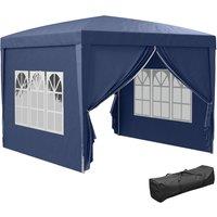 OUTSUNNY 3mx3m Pop Up Gazebo Party Tent Canopy Marquee with Storage Bag in Blue