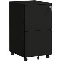 VINSETTO 2-Drawer Vertical Filing Cabinet with Lock & Locks Lockable File Cabinet in Black