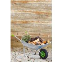 Neo 65 Litre Wheelbarrow With Galvanised Pneumatic Tyre in Metallic Silver