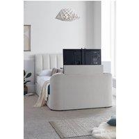 Time4sleep Lucille Upholstered TV Bed Natural Velvet - Bed Frame Only | Size: King