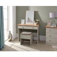 GFW Kendal Dressing Table with Stool in Grey