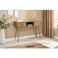 GFW Orleans 2 Drawer Console Desk in Brown