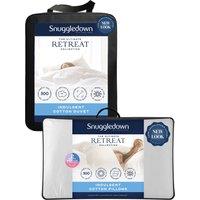 Snuggledown Retreat Cotton 10.5 Tog All Year Round Duvet With 2 Pillows in White | Size: King
