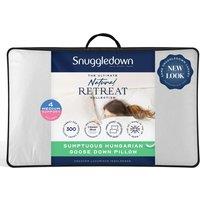 Snuggledown 4 Pack Retreat Hungarian Goose Down Soft Support Pillows in White