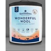 Slumberdown Wonderful Wool Lightweight Duvet in White | Size: Double