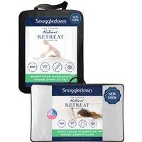 Snuggledown Retreat Hungarian Goose Down 13.5 Tog (4.5+9 tog) Duvet With 2 Pillows in White | Size: King