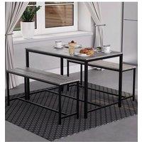 Home Discount Vida Designs Brooklyn 4 Seater Dining Set Dining Area Kitchen Furniture in Grey