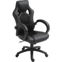VINSETTO Racing Gaming Office Chair PU Leather Swivel Adjustable Computer Chair Executive in Black