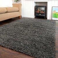 Kukoon Slate Grey Super Soft Shaggy Rug in Dark Grey | Size: 200 cm x 290 cm
