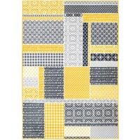 Kukoon Yellow Ochre Grey Traditional Patchwork Area Rug | Size: 280 cm x 365 cm