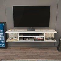 Decorotika Pivot Floating TV Stand TV Unit for TVs up to 50 inch in Off-White
