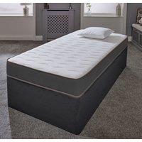 eXtreme Comfort Ltd Cooltouch Essentials Wave Grey Border Quilted Hybrid Spring Mattress | Size: Double