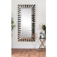 FurnitureboxUK Starburst Large 170cm x 80cm 3D Silver Rectangular Sunburst Modern Hallway Bedroom Dining & Living Room Mirror | Size: 170 cm x 80 cm
