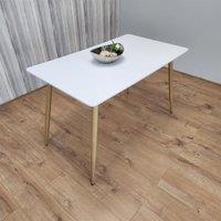 KOSY KOALA White Wood Rectangle Dining Table Kitchen Table Modern Wood Style Dinner Table Only