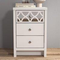 GFW Arianna 3 Drawer Bedside Table in White