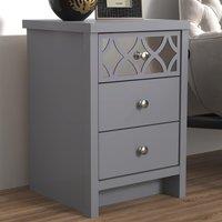 GFW Arianna 3 Drawer Bedside Table in Grey