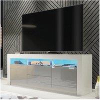 Creative Furniture Shine TV Unit 160cm - A Bright & Stylish Cabinet with Gloss Doors & LED Lights in Grey