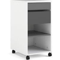 Furniture To Go Function Plus Mobile File Cabinet 2 Drawers 1 shelf in White