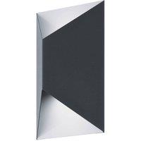 Eglo Predazzo Metal IP44 Integrated LED Outdoor Wall Light in Dark Grey