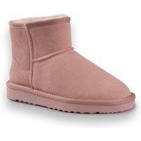 Aus Wooli Australia Short Sheepskin Ankle Boot in Pale Pink | Size: 7