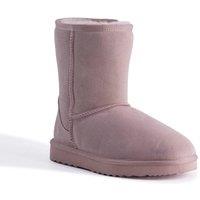 Aus Wooli Australia Mid Calf Sheepskin Boot in Pale Pink | Size: 8
