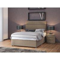 Bedmaster Neptune Spring Linen 2 Drawer Divan Set & Headboard in Grey | Size: Single