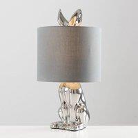 ValueLights Lepus Pair of Silver Table Lamp