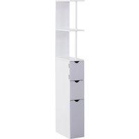 HOMCOM Tall Bathroom Cabinet, Bathroom Storage Cabinet W/ Shelf, Drawers