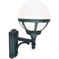 Netlighting 1 Light Outdoor Globe Wall Light Black IP54 E27
