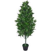 Leaf 120cm Realistic Artificial Bay Cone Laurel Topiary in Green