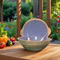 Hartsmede Sambhal Large Serving Bowl With Lid & Spoons in Blue