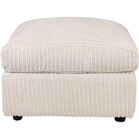 LUXURY LIFE Collingdale Jumbo Cord Fabric Footstool in Cream