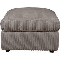 LUXURY LIFE Collingdale Jumbo Cord Fabric Footstool in Grey
