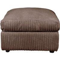 LUXURY LIFE Collingdale Jumbo Cord Fabric Footstool in Chocolate