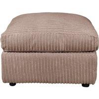 LUXURY LIFE Collingdale Jumbo Cord Fabric Footstool in Light Brown