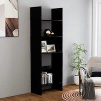 Berkfield Home Book Cabinet Black 60x35x180 cm Engineered Wood | Size: 60 x 35 x 180 cm