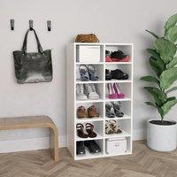 Berkfield Home Shoe Rack White 54x34x100.5 cm Engineered Wood