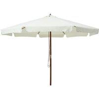 Outdoor Parasol with Wooden Pole 330 cm Sand White
