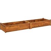 Garden Raised Bed Acacia Wood 200x50x25 cm