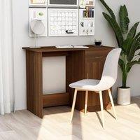 Berkfield Home Desk Brown Oak 100x50x76 cm Engineered Wood | Size: 100 x 50 x 76 cm