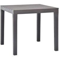 Garden Table Mocca 78x78x72 cm Plastic