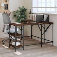 Desk Brown Oak 139x139x75 cm Engineered Wood