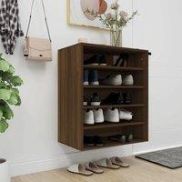 Berkfield Home Shoe Cabinet Brown Oak 60x35x70 cm Engineered Wood | Size: 60 x 35 x 70 cm