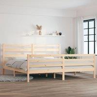 Bed Frame Solid Wood Pine 200x200 cm