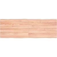 Table Top Light Brown 120x40x(2-4)cm Treated Solid Wood Live Edge