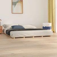 Berkfield Home Bed Frame 160x200 cm Solid Wood Pine in Brown
